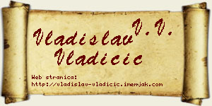 Vladislav Vladičić vizit kartica